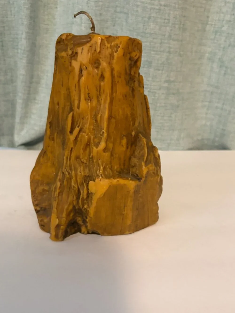 Vintage Wood Spirit Candle Face of Old Man in Tree